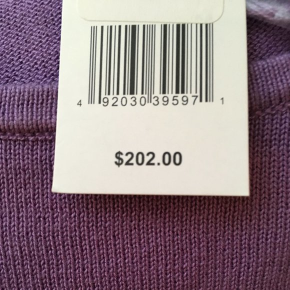 Design History Lavender Shark-bite Sweater with attached Sheer "Skirt" NWT - Picture 4 of 11